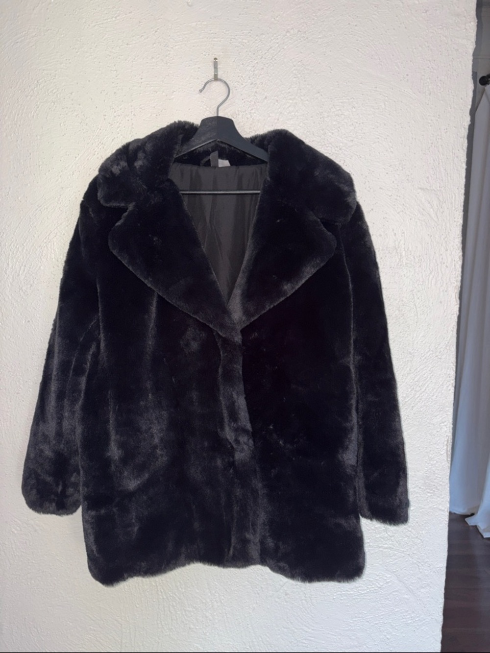 Divided Black Faux Fur Teddy Jacket